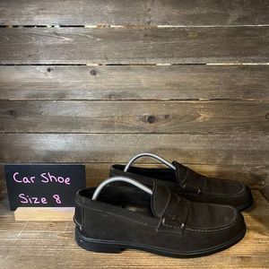 Mens The Original Car Shoe KUD 461 Brown Suede Penny Loafers Size UK‎ 8 US 9 M
